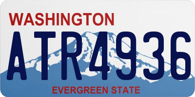 WA license plate ATR4936
