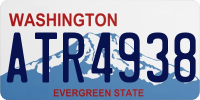 WA license plate ATR4938