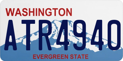 WA license plate ATR4940