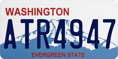 WA license plate ATR4947