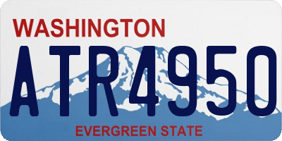 WA license plate ATR4950