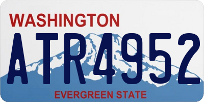 WA license plate ATR4952
