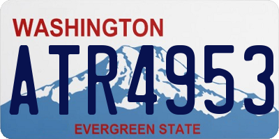 WA license plate ATR4953