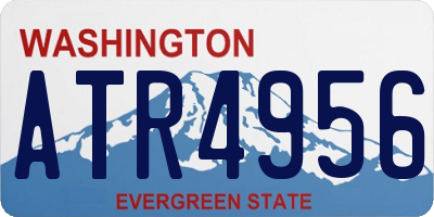 WA license plate ATR4956