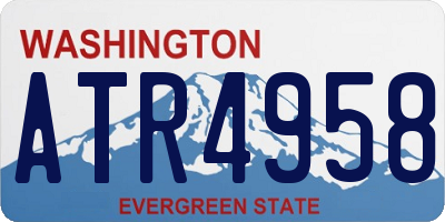WA license plate ATR4958
