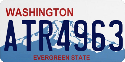 WA license plate ATR4963