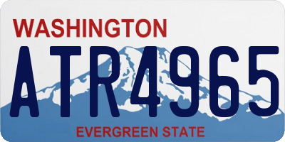 WA license plate ATR4965