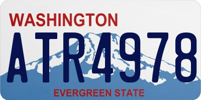 WA license plate ATR4978