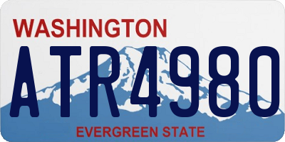 WA license plate ATR4980