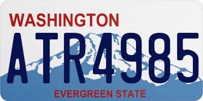 WA license plate ATR4985
