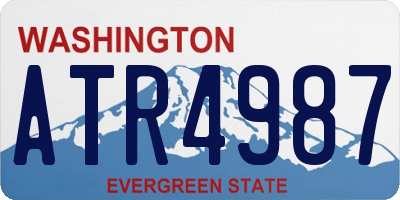 WA license plate ATR4987
