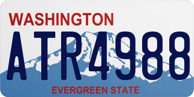 WA license plate ATR4988