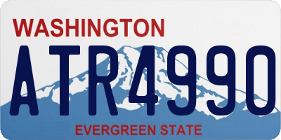 WA license plate ATR4990