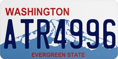WA license plate ATR4996