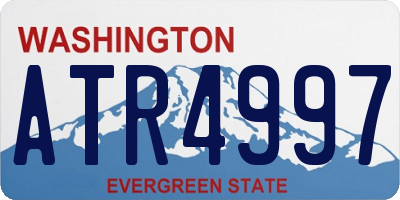 WA license plate ATR4997