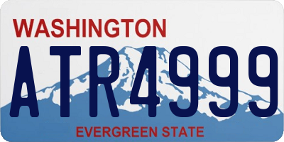 WA license plate ATR4999