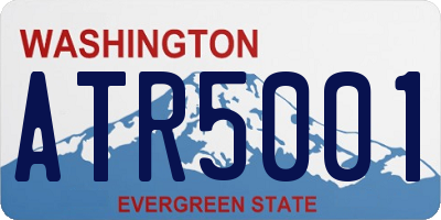 WA license plate ATR5001