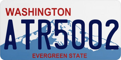 WA license plate ATR5002