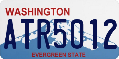 WA license plate ATR5012
