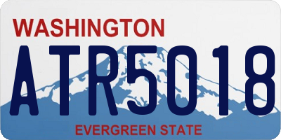 WA license plate ATR5018