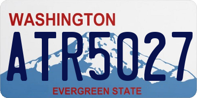 WA license plate ATR5027