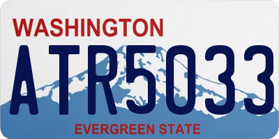 WA license plate ATR5033