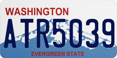WA license plate ATR5039
