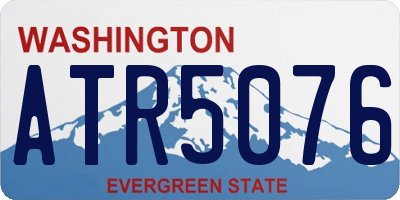 WA license plate ATR5076