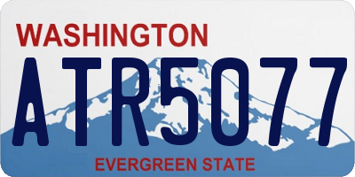 WA license plate ATR5077