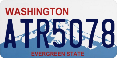 WA license plate ATR5078