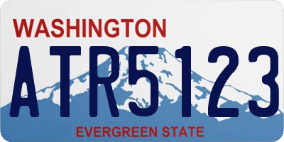 WA license plate ATR5123