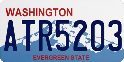 WA license plate ATR5203