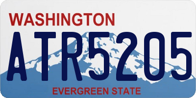 WA license plate ATR5205