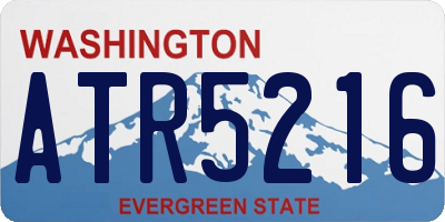 WA license plate ATR5216