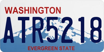 WA license plate ATR5218