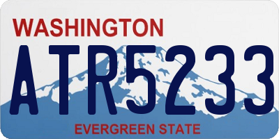 WA license plate ATR5233