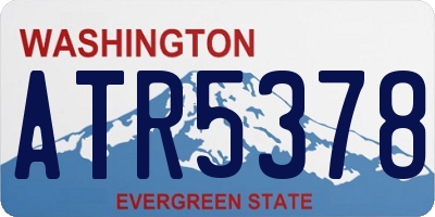 WA license plate ATR5378