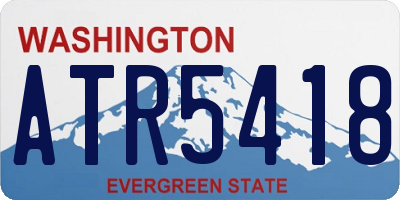 WA license plate ATR5418