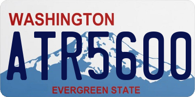 WA license plate ATR5600