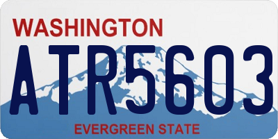 WA license plate ATR5603