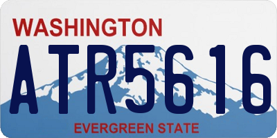 WA license plate ATR5616