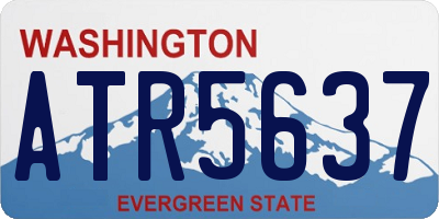WA license plate ATR5637