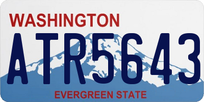 WA license plate ATR5643