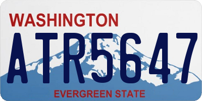 WA license plate ATR5647