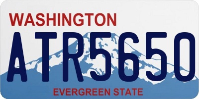 WA license plate ATR5650