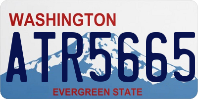 WA license plate ATR5665