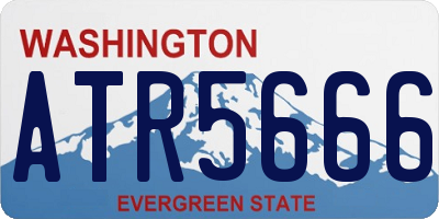 WA license plate ATR5666