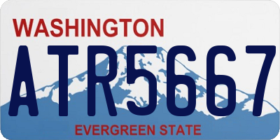 WA license plate ATR5667