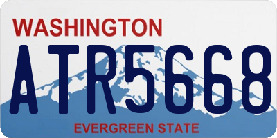 WA license plate ATR5668
