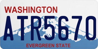 WA license plate ATR5670